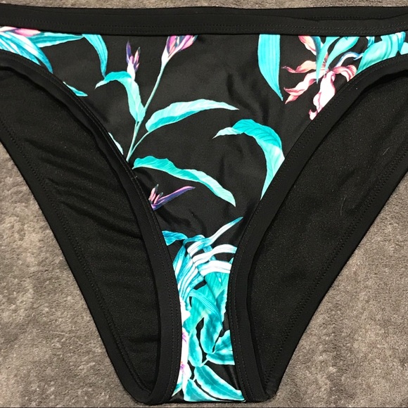 NWT! LA Hearts Strappy Tropical Bikini Bottom XL - Picture 4 of 6